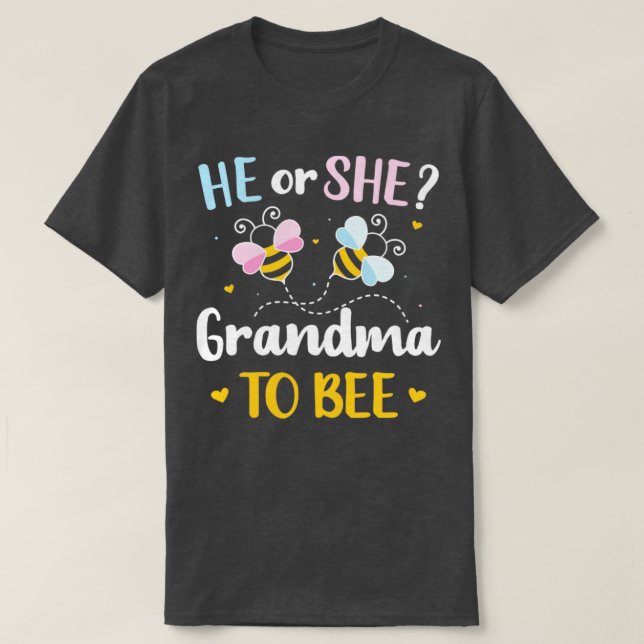 Camiseta El género revela que la abuela está a la altura de (Diseño del anverso)