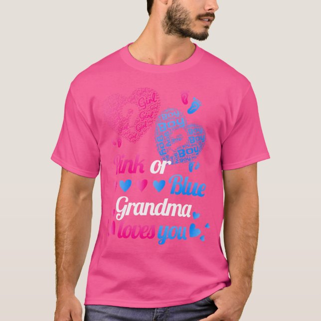 Camiseta El Género Revela Que La Abuela Rosa O Azul Te Ama  (Anverso)