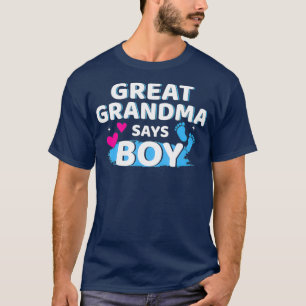 Camiseta El género revela que la bisabuela dice que el chi