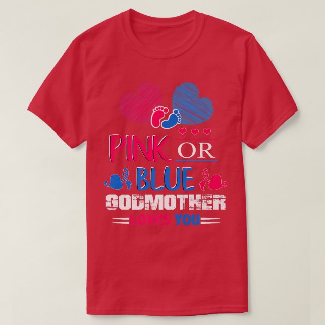 Camiseta El Género Revela Que La Madrina Rosa O Azul Es Ama (Diseño del anverso)