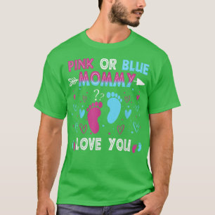 Camiseta El género revela que mami graciosa ama a tu famili