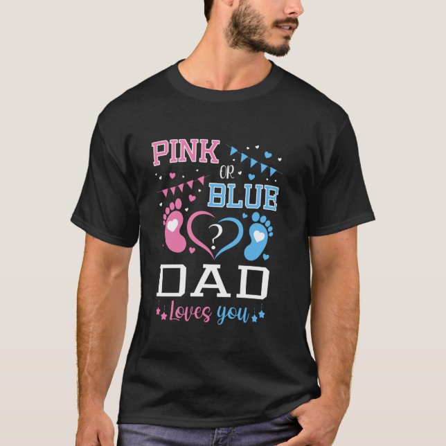 Camiseta El género revela que papá ama a Fiesta de familia  (Anverso)