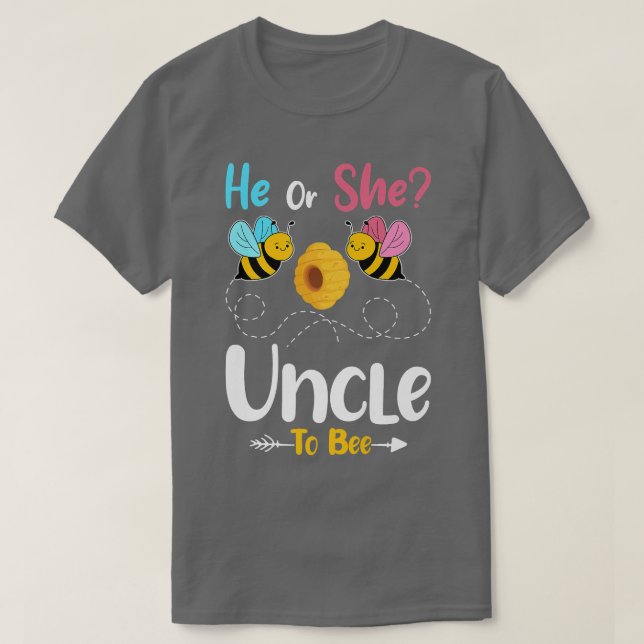 Camiseta El género revela que su tío será el bebé (Diseño del anverso)