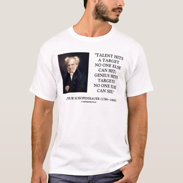 Camiseta El genio del talento de Schopenhauer golpea (Anverso)