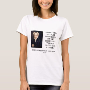 Camiseta El genio del talento de Schopenhauer golpea