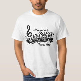 Camiseta El genio musical embarulló las notas musicales