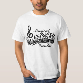 Camiseta El genio musical embarulló las notas musicales