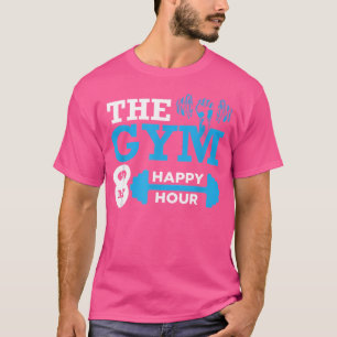 Camiseta El Gimnasio Es Mi Hora Feliz Dumbbell Barbell