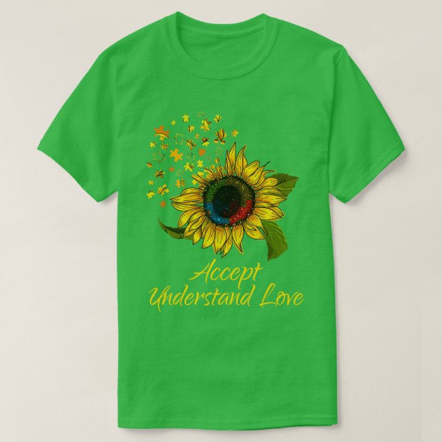 Camiseta El girasol acepta entender el amor la conciencia d (Diseño del anverso)