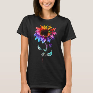 Camiseta El girasol arcoiris es amable con las mujeres Chic