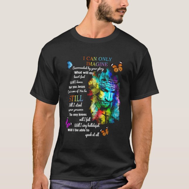 Camiseta El girasol Jesús cruza la mariposa que puedo imagi (Anverso)