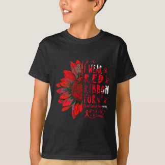 Camiseta El girasol que llevo cinta roja para el tratamient