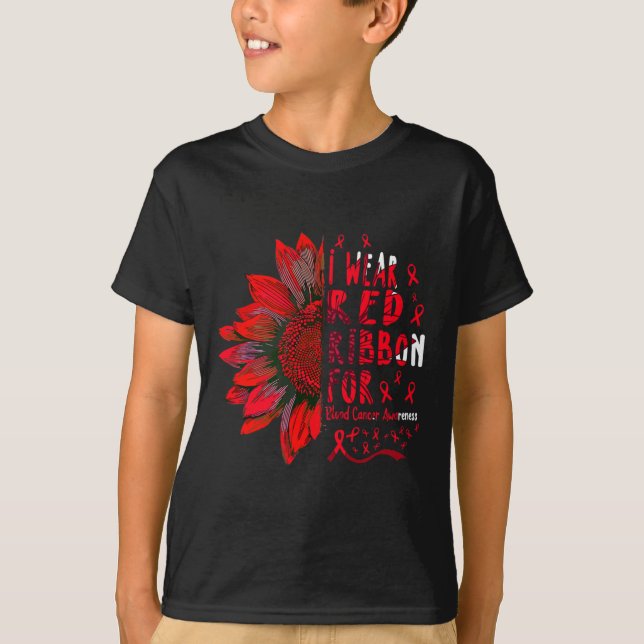 Camiseta El girasol que llevo cinta roja para el tratamient (Anverso)