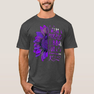 Camiseta El girasol que llevo es púrpura para el Alzheimer