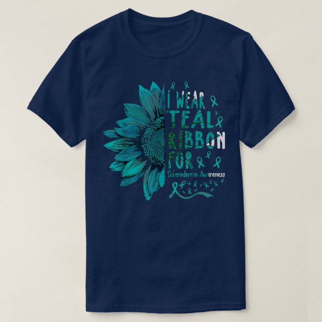 Camiseta El girasol que uso es cinta Verde azulada para det (Diseño del anverso)