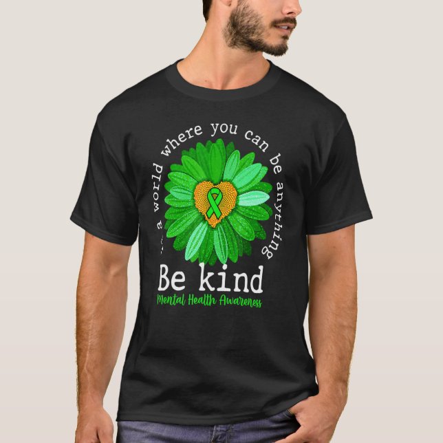 Camiseta El Girasol Verde Sea Amable Tee Awares De Salud Me (Anverso)