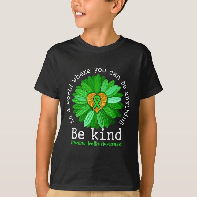 Camiseta El Girasol Verde Sea Amable Tee Awares De Salud Me (Anverso)