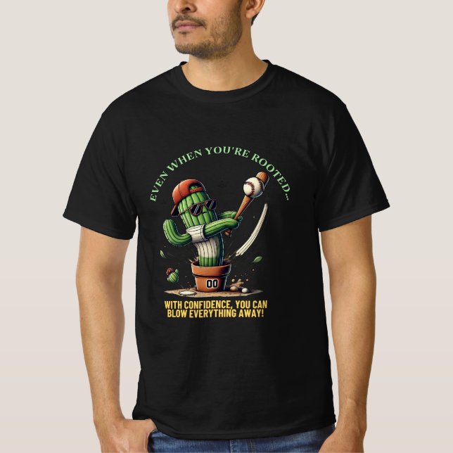 Camiseta El giro de Cactus - Funny Personalizado de Béisbol (Anverso)