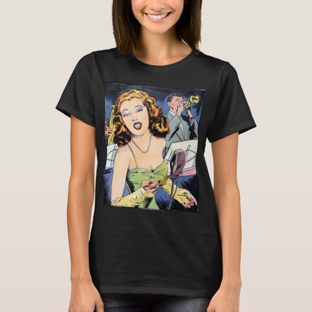 Camiseta El glamour de Hollywood femenino en 1950 (Anverso)