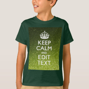 Camiseta El glamur verde animado mantiene la calma diciendo