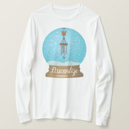 Camiseta El globo de nieve de la parrilla de mariposa único