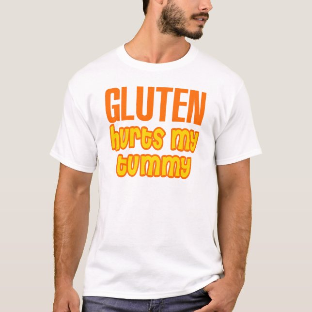 Camiseta El gluten daña mi panza (Anverso)