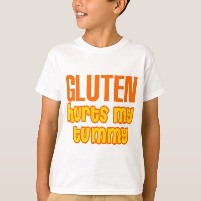 Camiseta El gluten daña mi panza (Anverso)