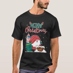 Camiseta El Gnome favorito de Santa Colgando con mis gnomía