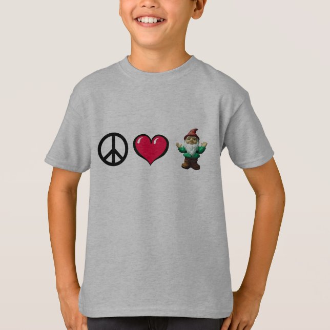 Camiseta El gnomo del corazón de la paz por FreeWitch (Anverso)