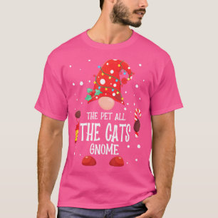 Camiseta El gnomo mascota de todos los gatos, Navidad famil