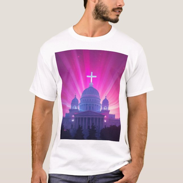 Camiseta El gobierno descansará en los hombros de Cristo (Anverso)