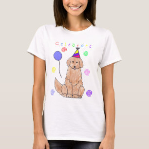 Camiseta El golden retriever celebra