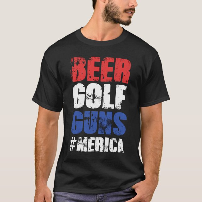 Camiseta El golf de la cerveza dispara contra el #Merica - (Anverso)