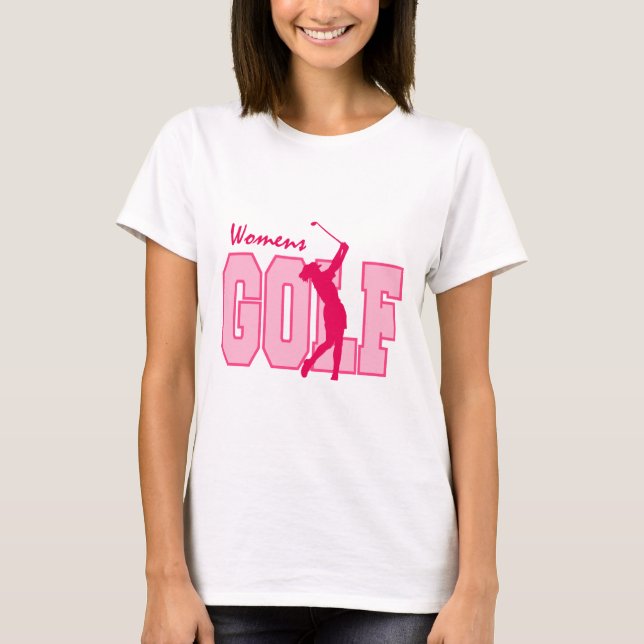 Camiseta El golf de las mujeres rosadas (Anverso)