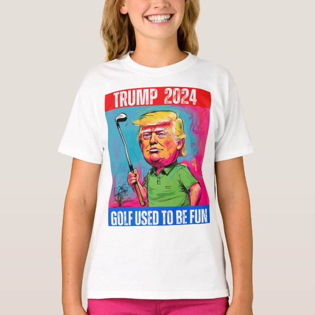 CAMISETA EL GOLF DE TRUMP 2024 SOLÍA SER DIVERTIDO (Anverso)