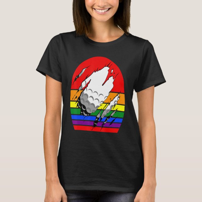 Camiseta El Golf Gay Rainbow Golf Ball pasa por (Anverso)