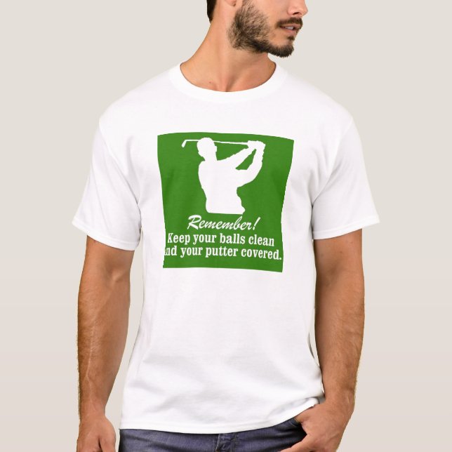 Camiseta el golfista golfing del golf guarda sus bolas (Anverso)