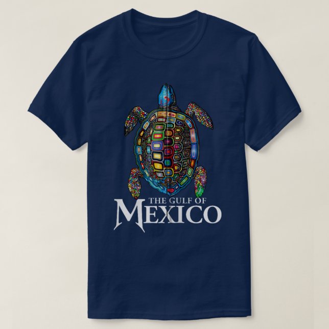 Camiseta El golfo de la tortuga marina de México nunca olvi (Diseño del anverso)