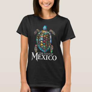 Camiseta El golfo de la tortuga marina retro de México nunc