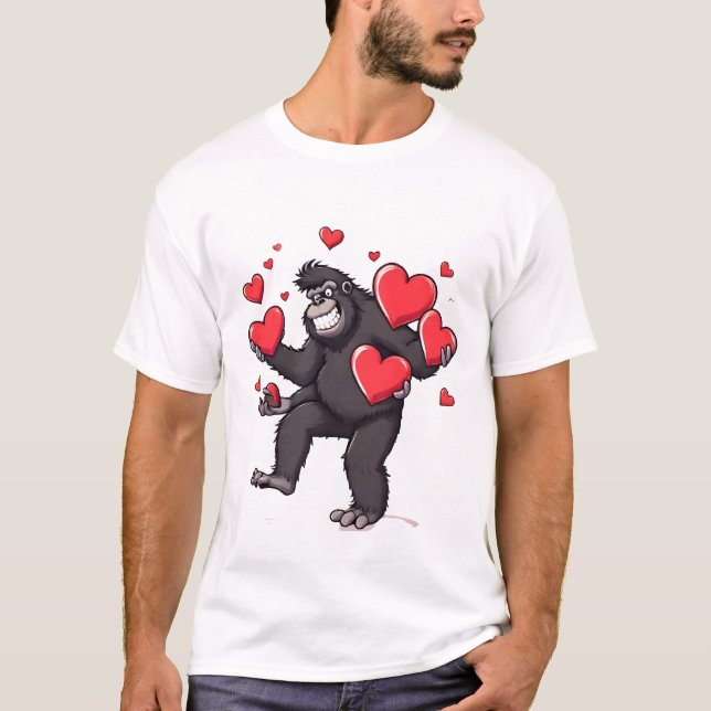 Camiseta El Gorila Dador de Corazones (Anverso)