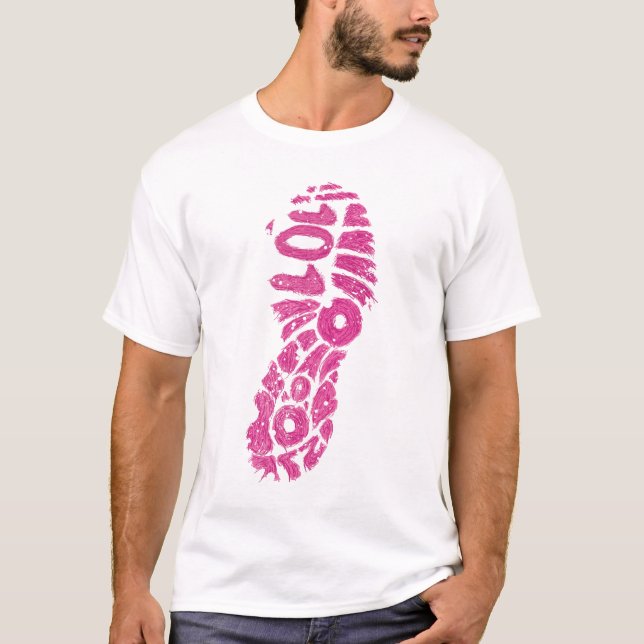 Camiseta El gorila rosado pisa fuerte (Anverso)