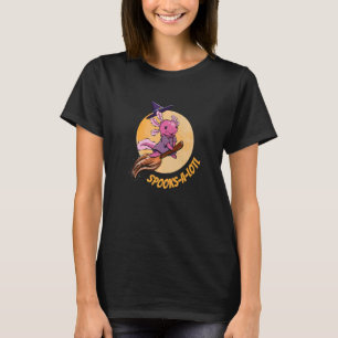Camiseta El Gorra de brujas Broom Axolotl Spooks A Lotl Hal
