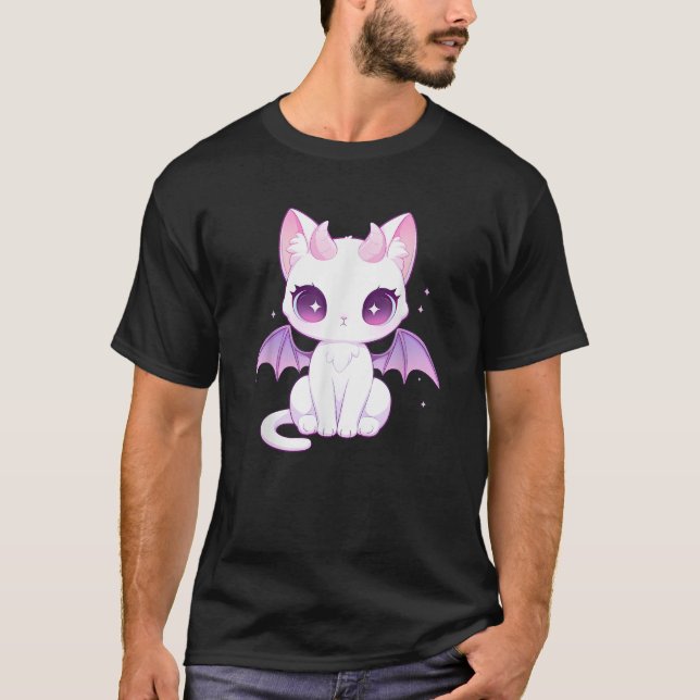 Camiseta El Gótico Kawaii Pastel Asombroso Bruto Demon Wing (Anverso)