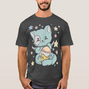 Camiseta El Gótico Kawaii Pastel, lindo y espeluznante gato
