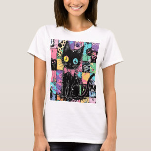 Camiseta El Gótico Kawaii Pastel Patchwork Gótico Creepy