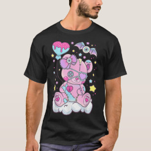 Camiseta El Gótico Kawaii Pastel, un oso creepsivo
