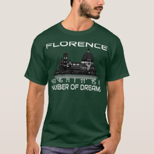 Camiseta El GPS coordina Florencia City Skyline Dream City