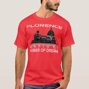 Camiseta El GPS coordina Florencia City Skyline Dream City
