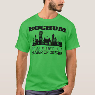 Camiseta El GPS Coordina La Ciudad De Bochum Skyline Dream 