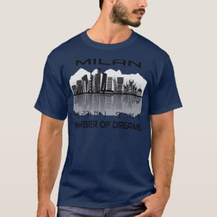 Camiseta El GPS coordina la ciudad de Milán Skyline Dream C